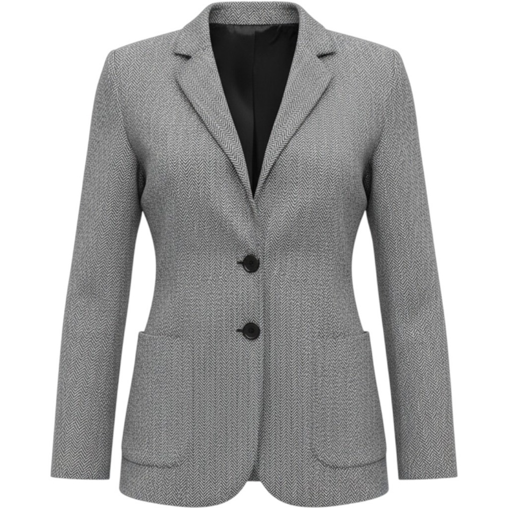 Edited x Hunter McGrady Classic Blazer Herringbone Grey White 4X ERW5010
